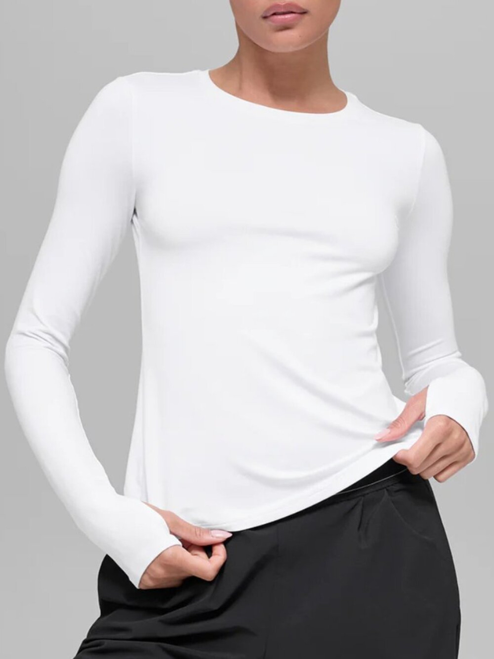 Alo Alosoft Finesse Long Sleeve White Size Xs Nwt